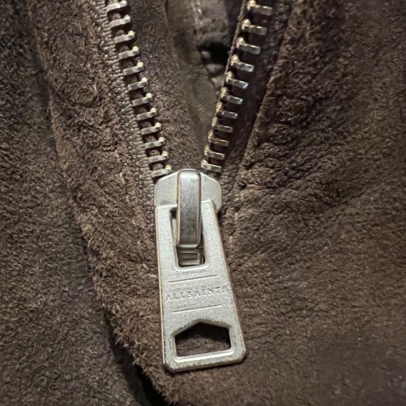 Men’s AllSaints Grantham Suede Jacket - light_taupe - Picture 3 of 10